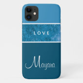 Elegante Mode Navy Blue Telefoon Case voor Meisjes (Achterkant)