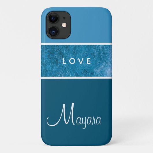 Elegante Mode Navy Blue Telefoon Case voor Meisjes (Achterkant)