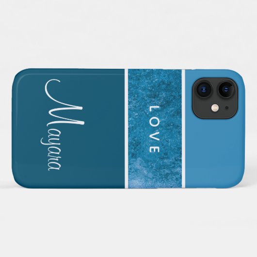 Elegante Mode Navy Blue Telefoon Case voor Meisjes (Achterkant (horizontaal))