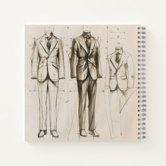 Elegante Mode schets Notitieboek (Achterkant)