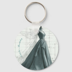 Elegante Mode Sleutelhanger – Parfum & Jurk