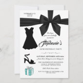 Elegante Mode Tiffany Verjaardagsuitnodiging Kaart (Voorkant)