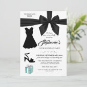 Elegante Mode Tiffany Verjaardagsuitnodiging Kaart (Staand voorkant)