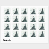 Elegante mode verjaardagsstickers – parfumfles vierkante sticker (Vel)