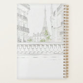 Elegante mode vrouw loopt planner (Achterkant)