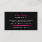 Elegante Modeontwerper Visitekaartje (Achterkant)