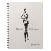 Elegante modeportfolio | lente-schets notitieboek (Voorkant)