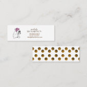 Elegante Modern Art Mini Standaard Matte Kaart Mini Visitekaartje (Voorkant / Achterkant)