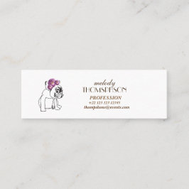 Elegante Modern Art Mini Standaard Matte Kaart Visitekaartje