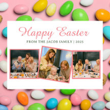 elegante Modern Blessing Pasen familie Drie foto's