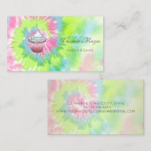 Elegante modern, chic cupcake tie-dye visitekaartje (Voorkant / Achterkant)
