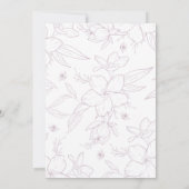 Elegante Modern Floral 34e verjaardag uitnodiginge Kaart (Achterkant)