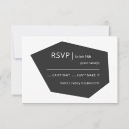 Elegante Modern Geo Gem Wedding RSVP Kaart