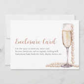 Elegante Modern Pearls en Prosecco Behuizing Kaart (Voorkant)