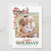 Elegante Modern Script Kerstkaart (Voorkant)