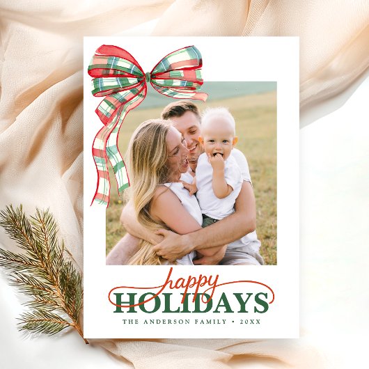 Elegante Modern Script Kerstkaart