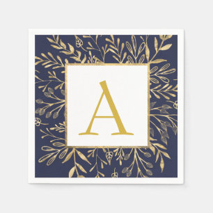 Elegante Modern van het Huwelijk van het monogram Servet