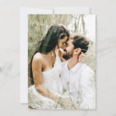 Elegante moderne 2 foto bruiloft kaart (Achterkant)