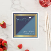 elegante & moderne 2-tone blauwe trouw servet (Insitu)