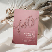 Elegante moderne 40e verjaardag kaart