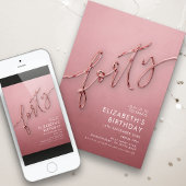 Elegante moderne 40e verjaardag kaart