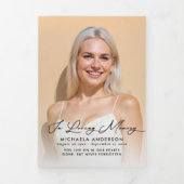 Elegante moderne 8-foto begrafenis / herdenkingsdi drieluik programma (Cover)