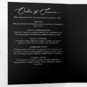 Elegante moderne 8-foto begrafenis / herdenkingsdi drieluik programma (Binnenzijde eerst)