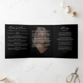 Elegante moderne 8-foto begrafenis / herdenkingsdi drieluik programma (Binnen)