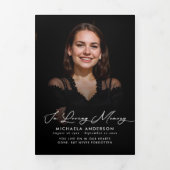 Elegante moderne 8-foto begrafenis / herdenkingsdi drieluik programma (Cover)