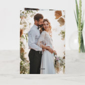 Elegante moderne 8-foto bruiloft bedankkaart (Achterkant)