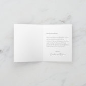 Elegante moderne aangepaste bericht bruiloft Dusty Bedankkaart (Binnen)