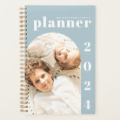 Elegante moderne aangepaste familiefoto 2024 kalen planner (Voorkant)
