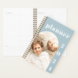 Elegante moderne aangepaste familiefoto 2024 kalen planner