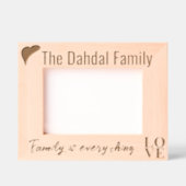 Elegante moderne aangepaste familienaam, liefde en gegraveerde lijstjes (Voorkant)