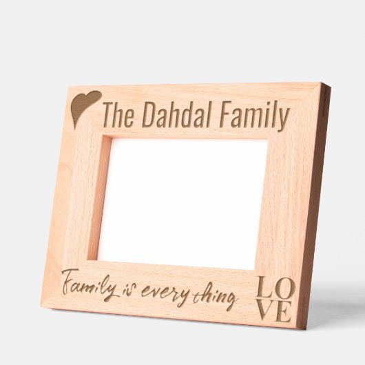 Elegante moderne aangepaste familienaam, liefde en gegraveerde lijstjes (Links)