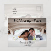 Elegante moderne aangepaste foto bruiloft aankondi briefkaart (Voorkant / Achterkant)