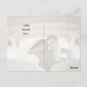 Elegante moderne aangepaste foto bruiloft aankondi briefkaart (Achterkant)