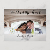 Elegante moderne aangepaste foto bruiloft aankondi briefkaart (Voorkant)