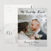 Elegante moderne aangepaste foto bruiloft aankondi briefkaart (Voorkant / Achterkant)