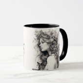 Elegante moderne aangepaste foto en gepersonalisee mok (Voorkant rechts)