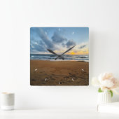 Elegante moderne aangepaste foto personaliseren ca vierkante klok (Huis)