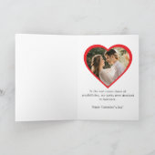 Elegante moderne aangepaste foto Valentijnsdag Feestdagen Kaart (Binnen)