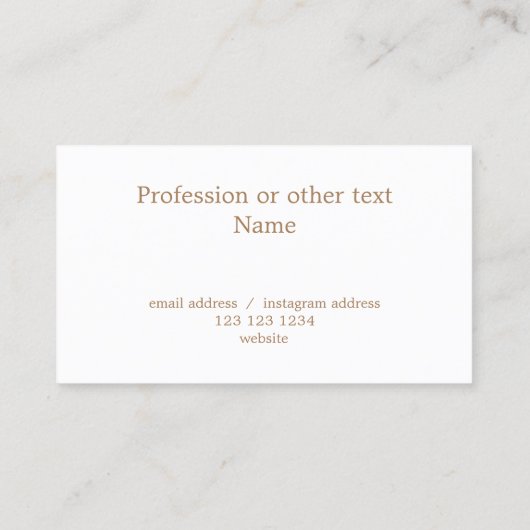 Elegante moderne aangepaste foto wit professional visitekaartje (Achterkant)