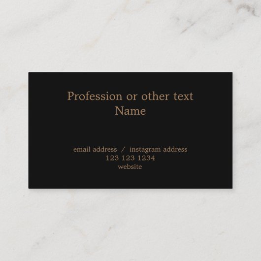 Elegante moderne aangepaste foto zwart professiona visitekaartje (Achterkant)