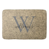 Elegante moderne aangepaste monogram script naam badmat (Voorkant)