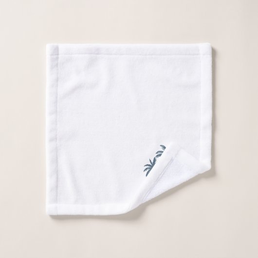 Elegante moderne aangepaste palmbomen en script op bad handdoek (Wasdoekje)