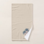 Elegante moderne aangepaste palmbomen en script op bad handdoek (Handdoek)