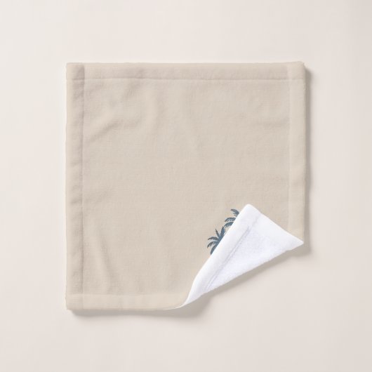 Elegante moderne aangepaste palmbomen en script op bad handdoek (Wasdoekje)