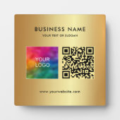 Elegante moderne aangepaste tekst Logo QR-code sca Fotoplaat (Voorkant)