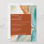 Elegante Moderne Abstracte Agaat Terracotta Kaart (Voorkant)